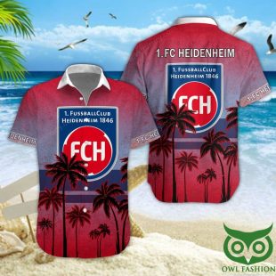 1. FC Heidenheim Blue Red Gradient Hawaiian Shirt