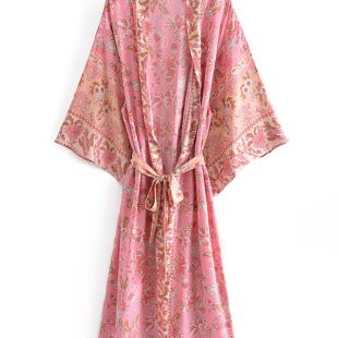Pink Kimono Robe